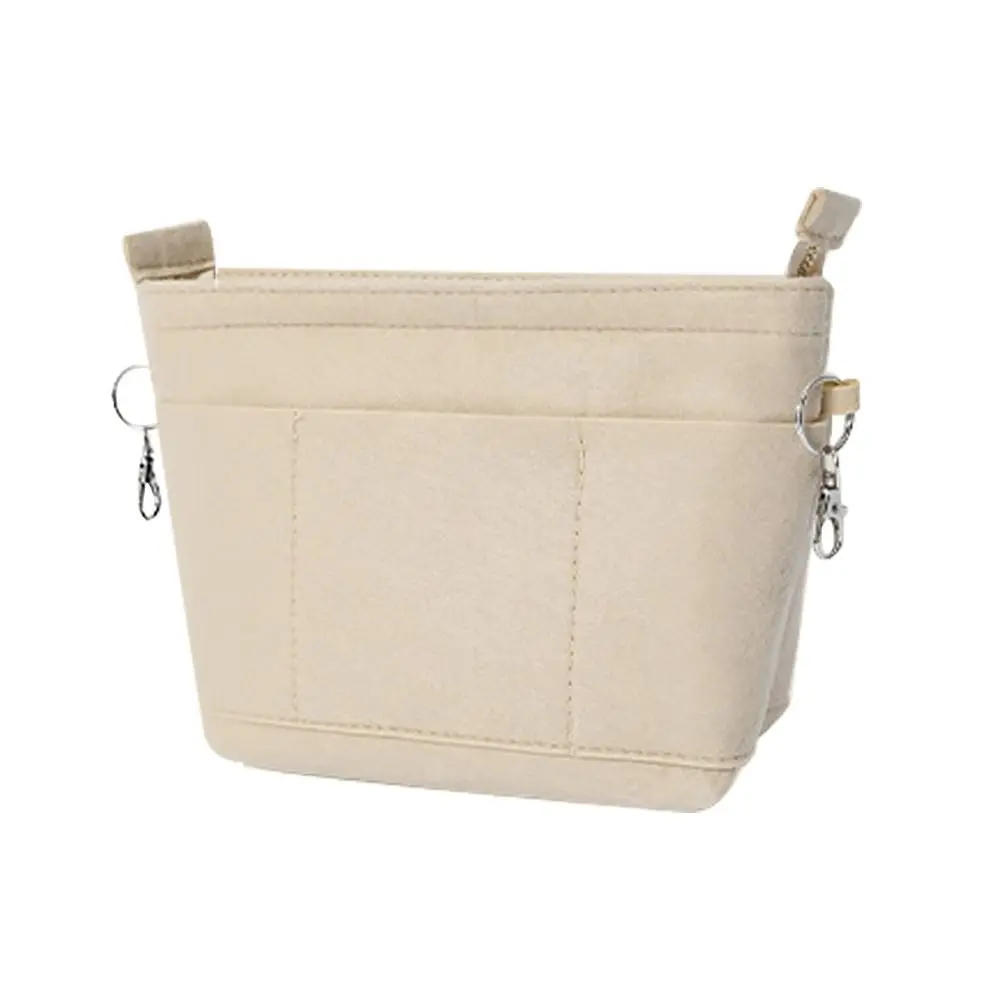 Felt Handbag Insert Liner Bag Large Capacity Bag Support Purse Liner Multi-Pocket Portable Bag Organiser Storage Organization