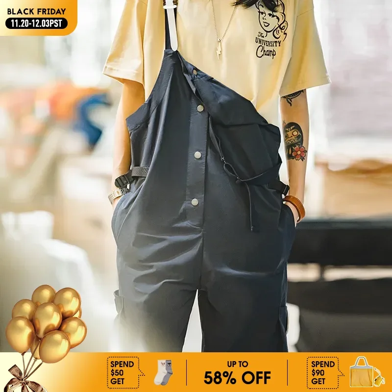 

Женские комбинезоны Maden, комбинезон в стиле ретро, горная серия, комбинезон с большими карманами, водонепроницаемые свободные комбинезоны без рукавов, брюки-карго