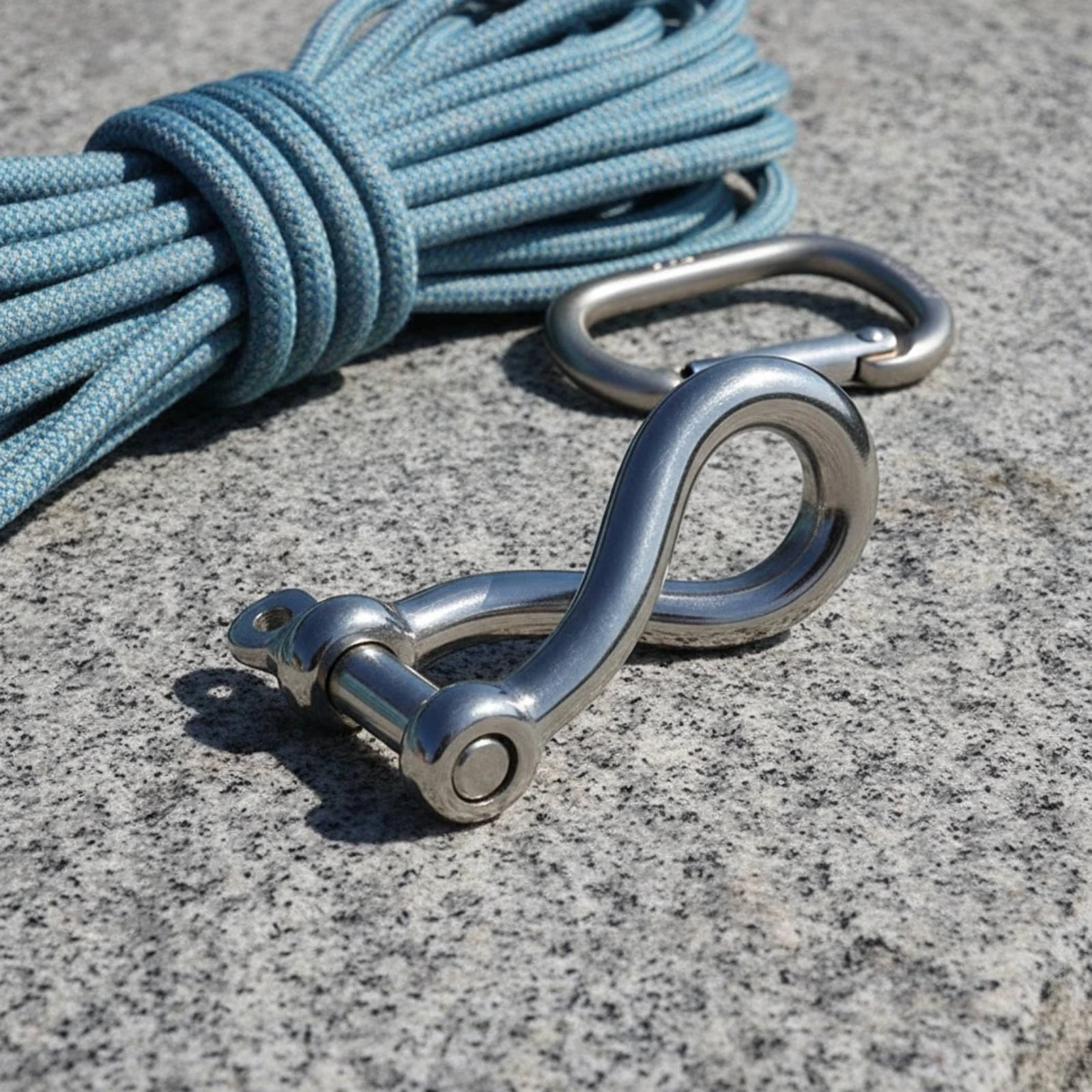 Bow Shackle with Screw Pin Polished Screw Pin Shackle Hardware Heavy-Duty Multi-Purpose for Boaters, Boats, Rigging view 5