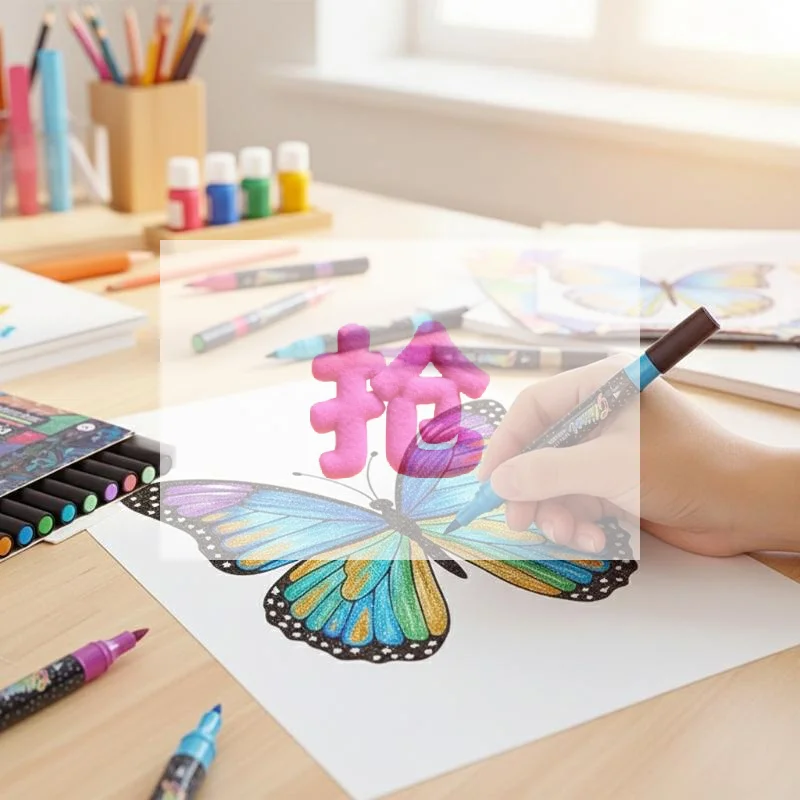 

Glitter Metallic Brush Markers Dual Tip Shimmer Pens for Journals Artist Sketching Creative Drawing School Use