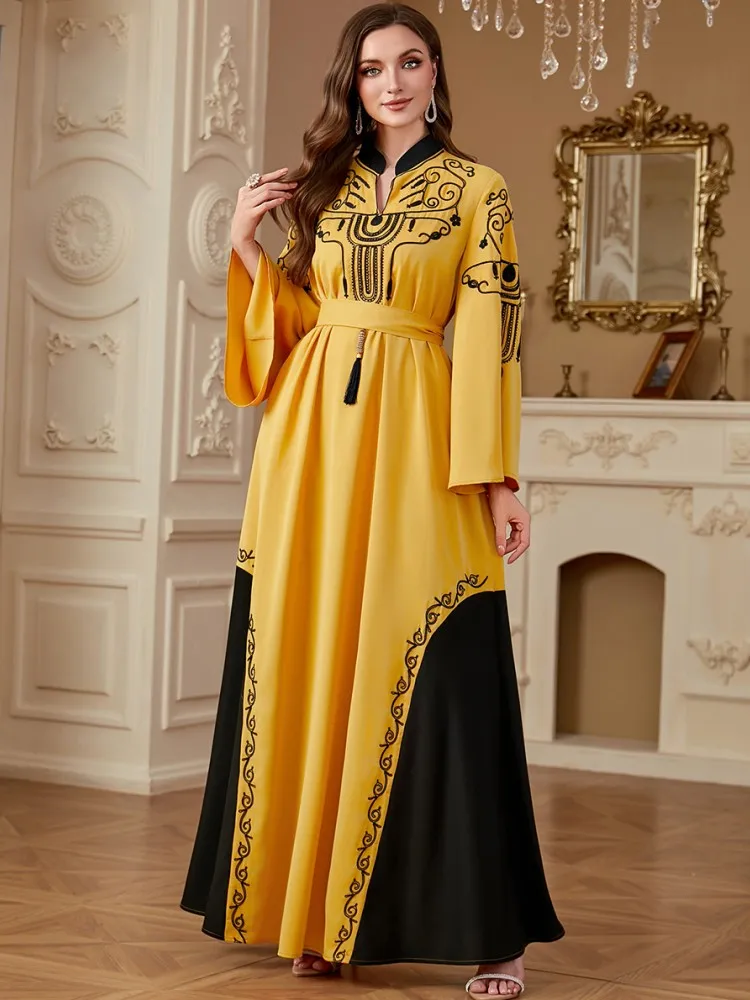Abayas pour femmes dubaï luxe africain musulman Robe de mode Caftan Marocain robes de soirée Boubou Robe Djellaba Femme