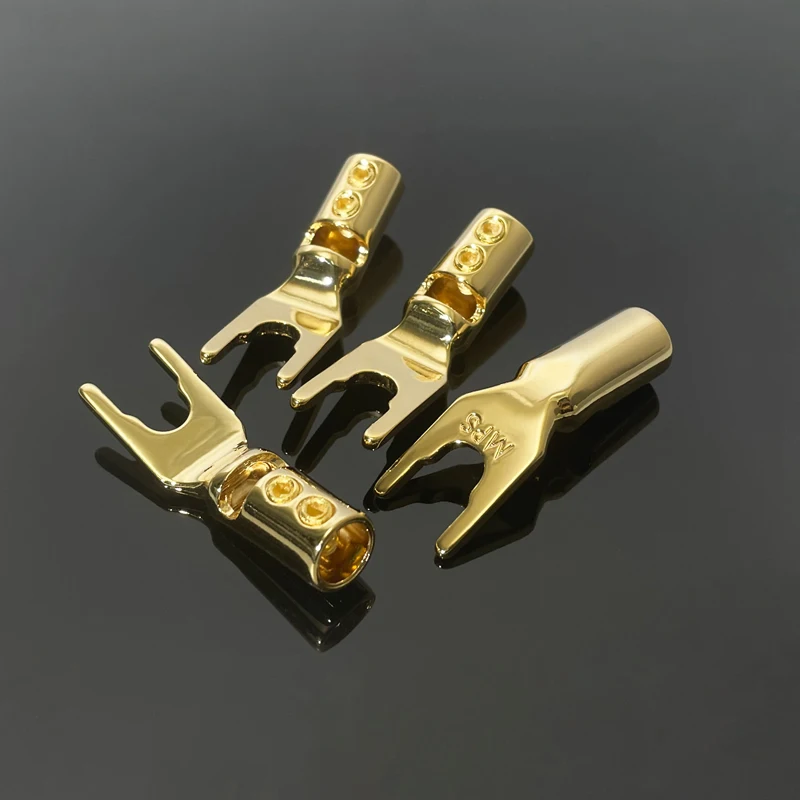 

HiFi MPS Tiger Shark-G Freezing-180 Type Y Type U HiFi Speaker connectors Banana Plugs pure copper amplifier Speaker connectors