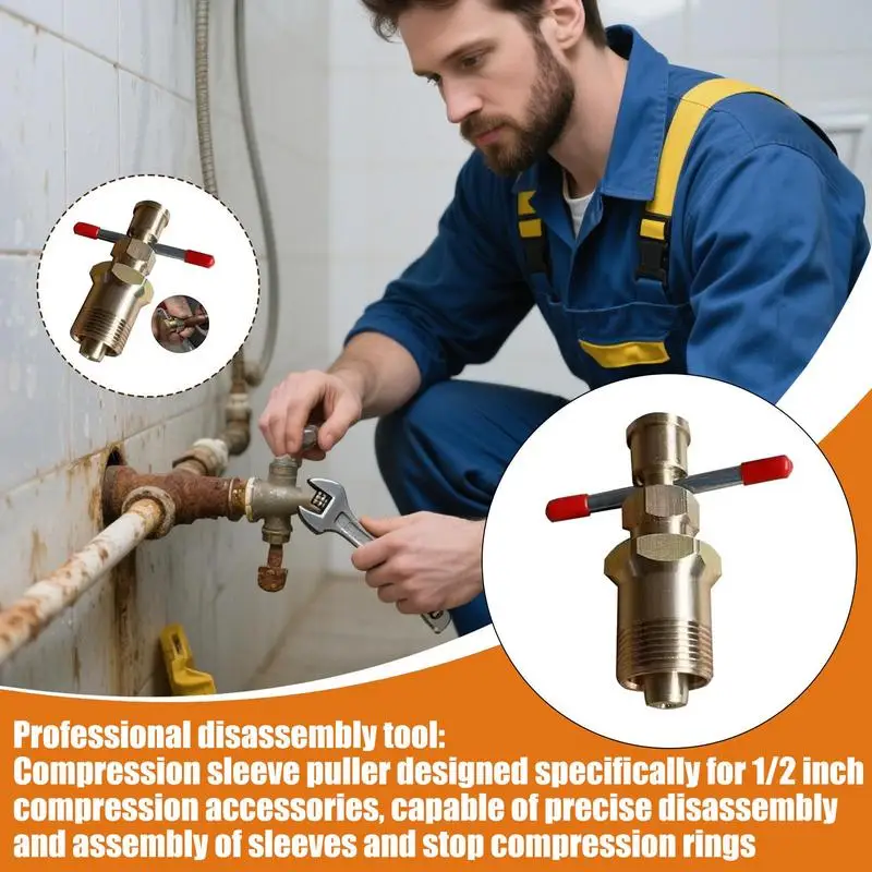

Compression Sleeve Puller Erosion-Resistant Pipe Extractor Hydraulics Pneumatics & Plumbing For Home Users Men Beginners