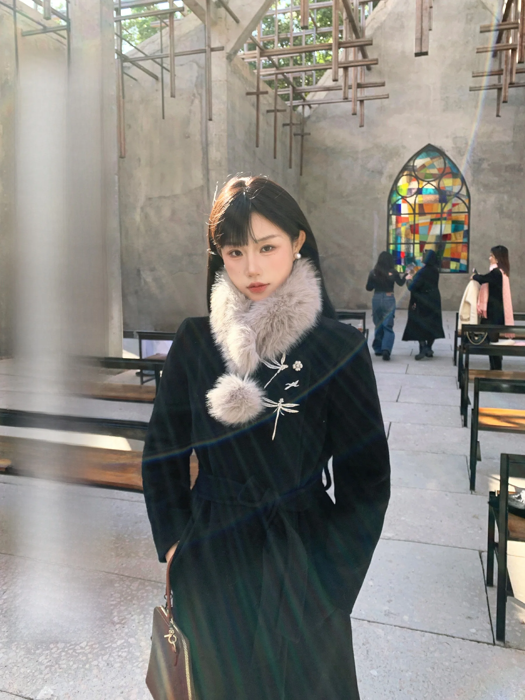 

Женское шерстяное пальто средней длины Ele, утепленное, в китайском стиле, зимняя модная верхняя одежда от YueBanYu Pure Online Brand