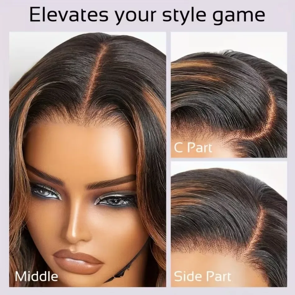 Body Wave Lace Front Wig Highlight Honey Blonde Wig Human Hair 260 Density 13X6 Hd Frontal Wig Pre Plucked P1B30 Ombre For Women - view 3