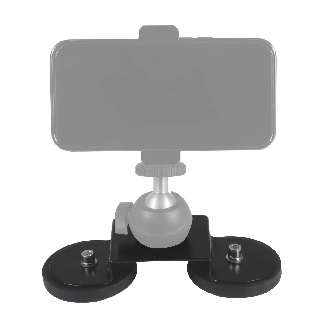 2PCS D66mm D88mm Dual Magnet Basis Gummi Halterung Magnetische Montage M10 Schraube Loch für Kamera Licht Telefon Halter Monitor display – Detail 15