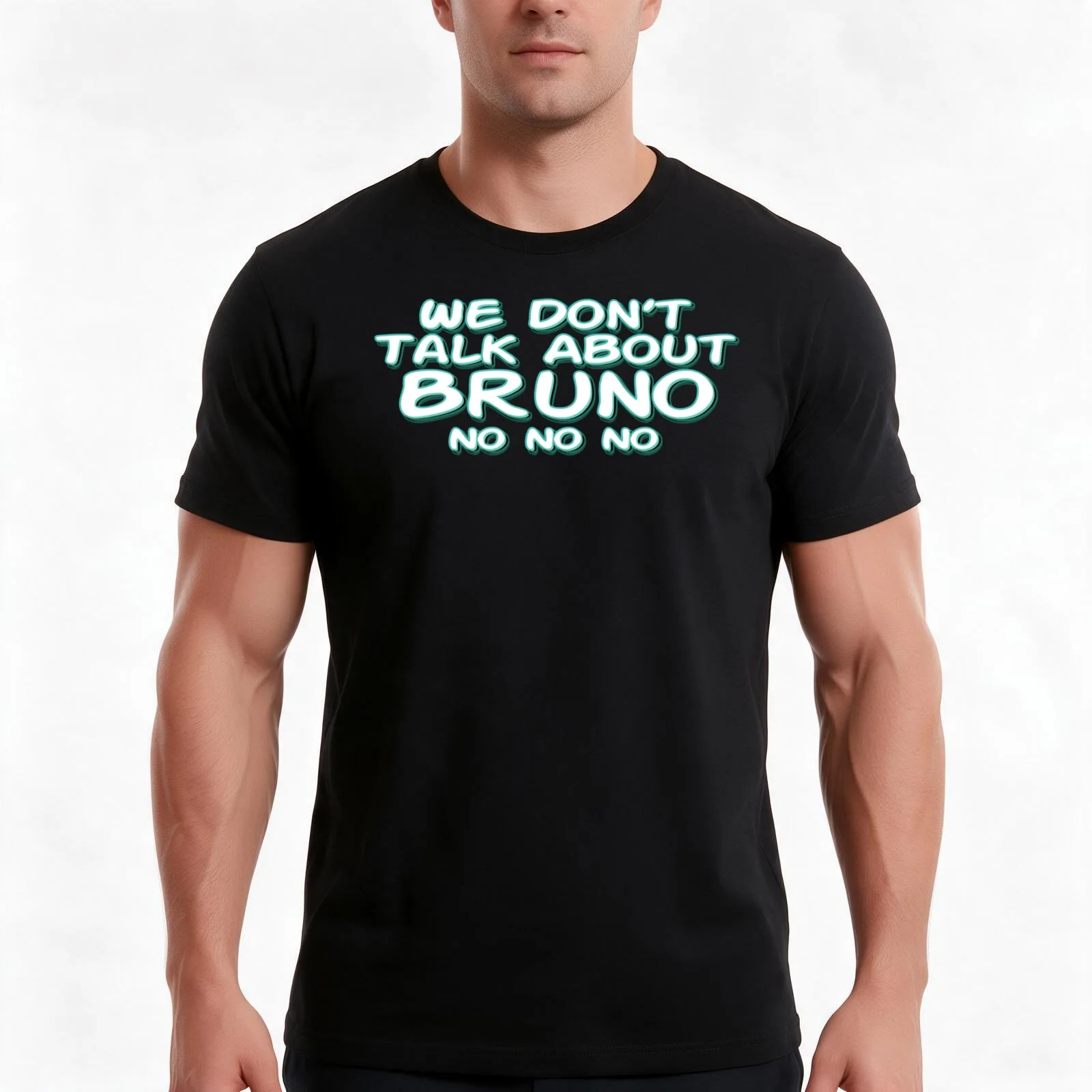 We Don_t Talk About Bruno Premium T-Shirt, Summer Casual Cotton Tee, Oversized Streetwear Tops, Vintage Graphic Print