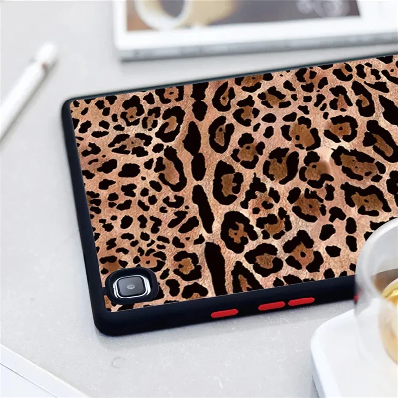 Für Samsung Tab A9 braun schwarz Leopard Fall A8 A7 S6 Lite 4. 0 S7 S8 S9 11 x200 T290 S7 Fe S8 Plus 10,4 Hart matt Tablet Cover