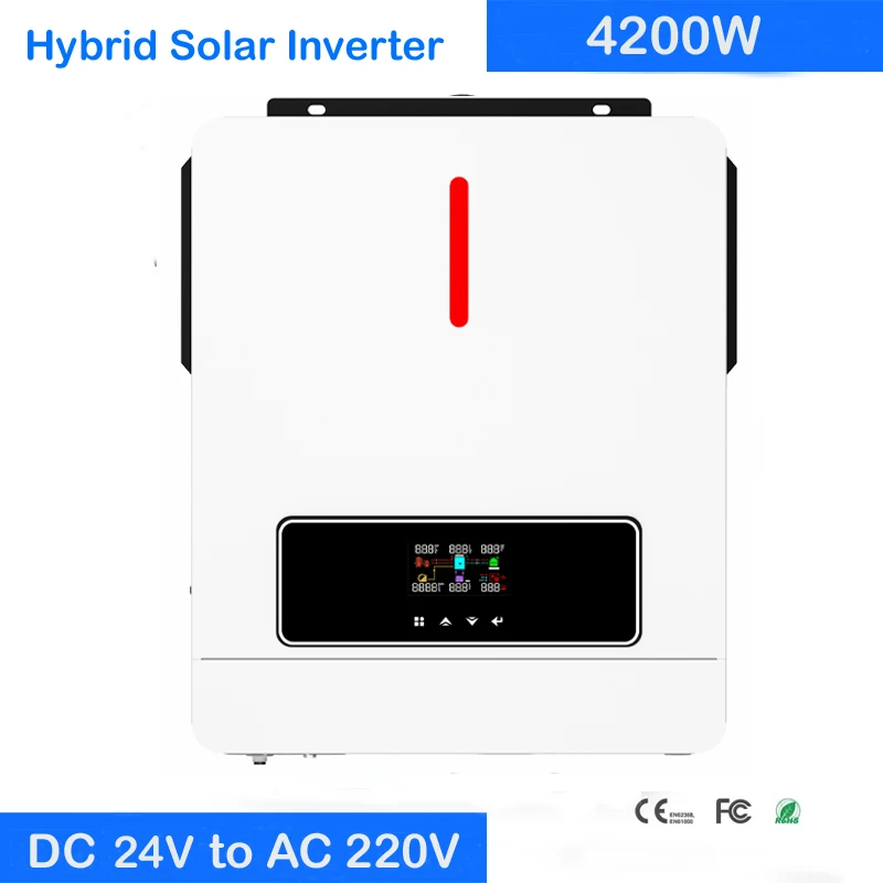

4.2KW 4200W Solar Hybrid Inverter with MPPT Solar Charger Controller DC 24v to AC 220v 230v can no Battery work MPSVIIIECO4.2K