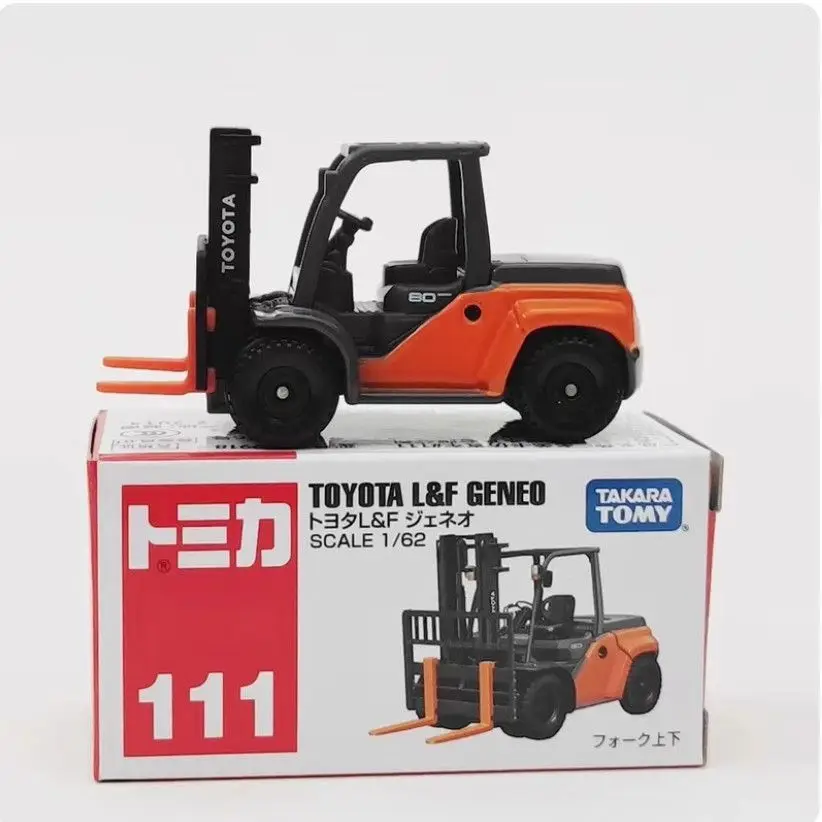 TAKARA TOMY Tomica Diecast Alloy Car Model 111 Toyota Forklift Engineering Vehicle Toy for Boys