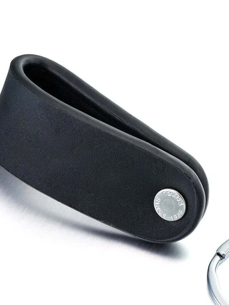 BOYOU Car Keychain Leather Belt Buckle Key Ring Men's Waist Hanging Retro Pattern Electroplated Surface Treatment Universal Fit