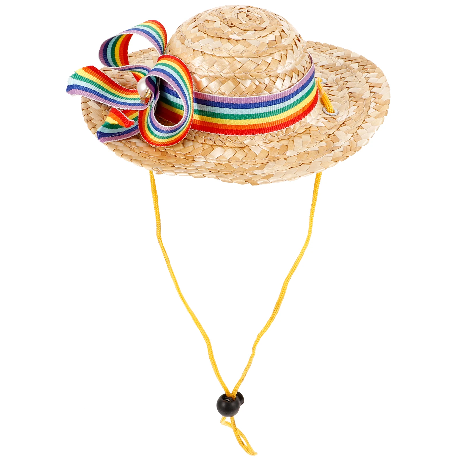 

Pet Straw Dog Straw Hat for Cat Dog Summer Party Favor Photo Prop Puppy Costume Accessories Woven Headdress Lightweight