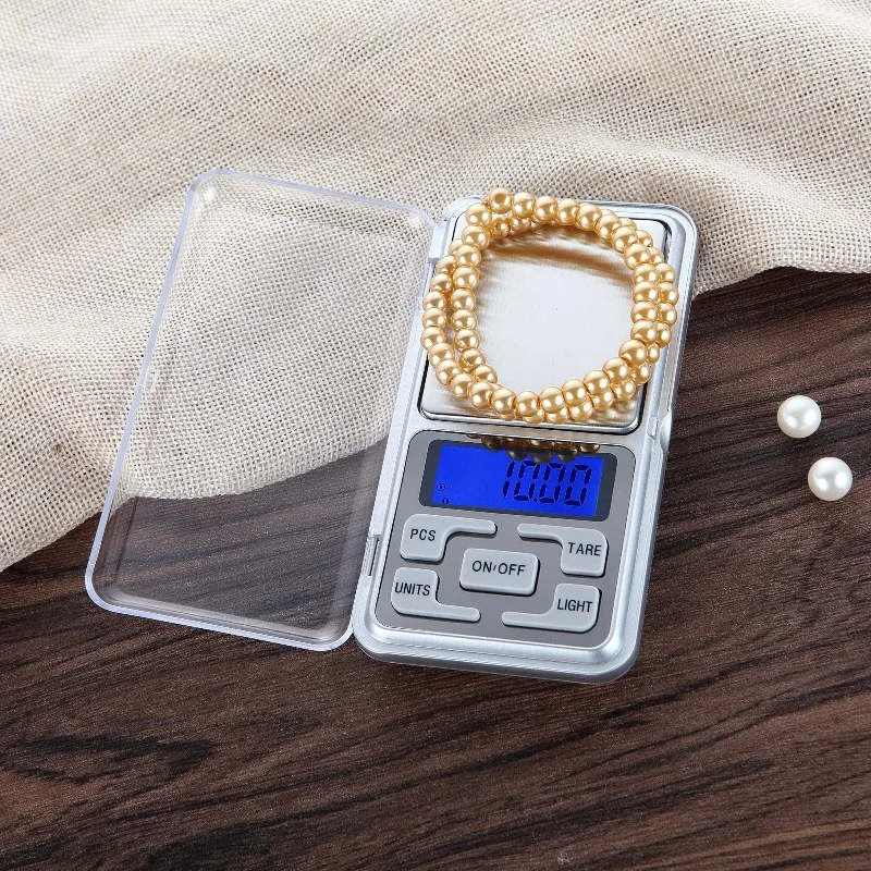 Three pieces per set Stainless Steel Digital Pocket Jewelry Scale 0.01g 0.1g Precision Mini Gem Weigh Scale Multiple Capacity