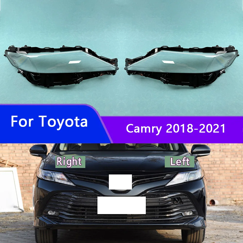 

For Toyota Camry 2018-2021 Transparent Headlight Cover Lampshade Lamp Lens Shell Headlamp Housing Plexiglass