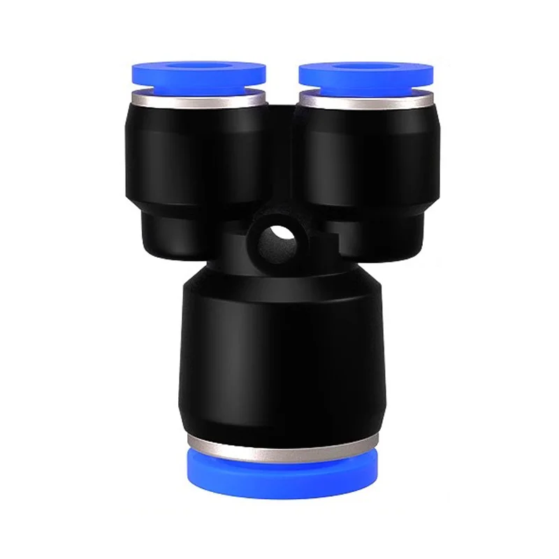 Plastic Pneumatic Connector Pipe Fitting Quick Push For Air Water Connecting PY PW 4 6mm 8mm 10mm 12mm Y Shape Hose Fittings