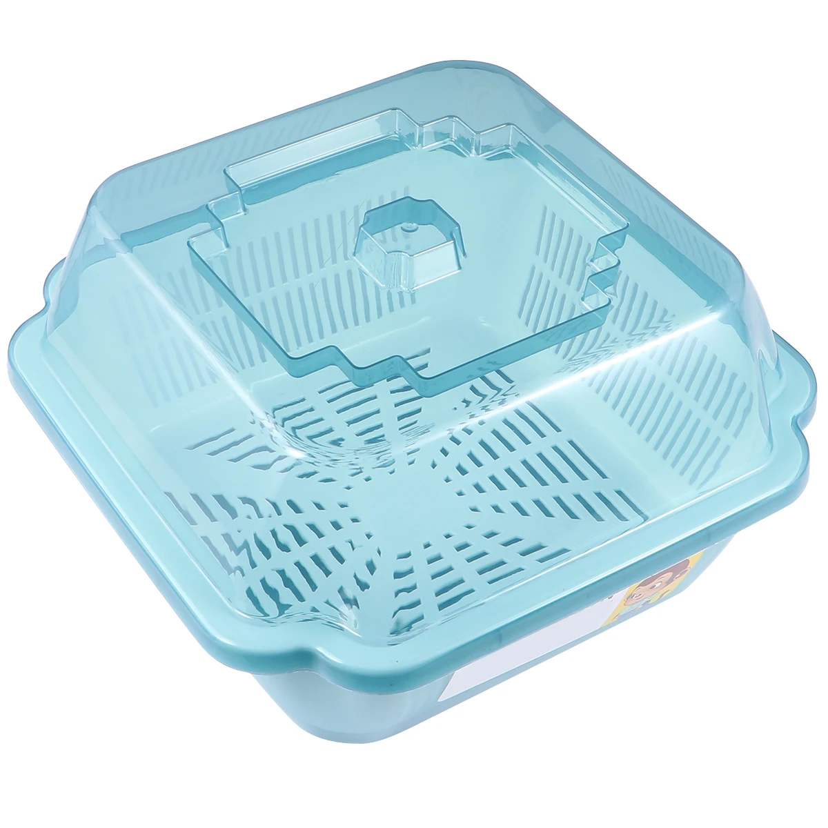 

Dish Rack Storage Box Transparent Cover Drainer Tableware Utensil Drying Basket Kitchen Drain Shelf Eco PP Material Water