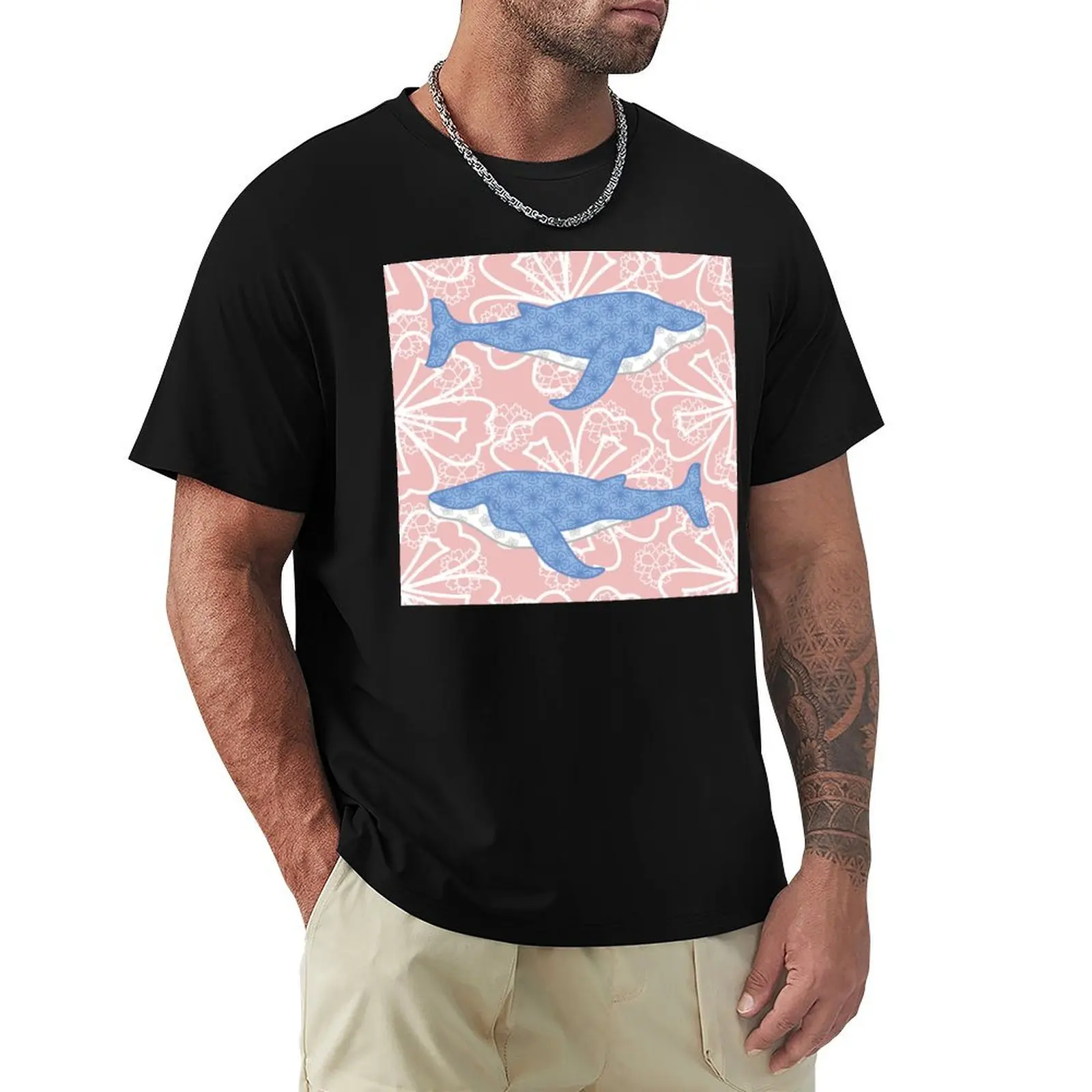 

flower whale T-Shirt luxury t-shirt essential t shirt hippie clothes fashion shirts mens designer clothes