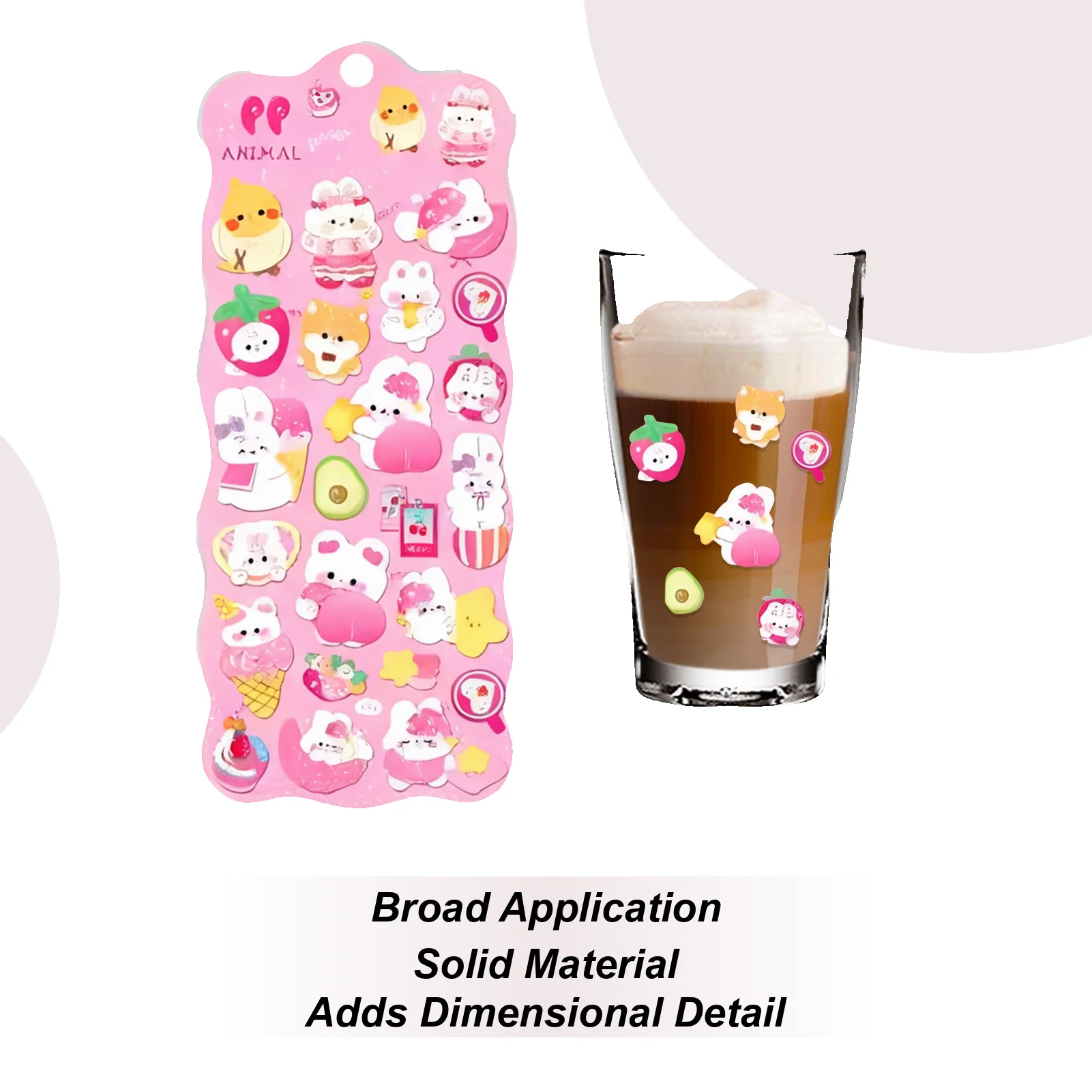 

3D Stickers For Scrapbooking Soft Animal Decals Scrapbook Stickers For Kids Adults Craft Party Prizes Classroom School Phone