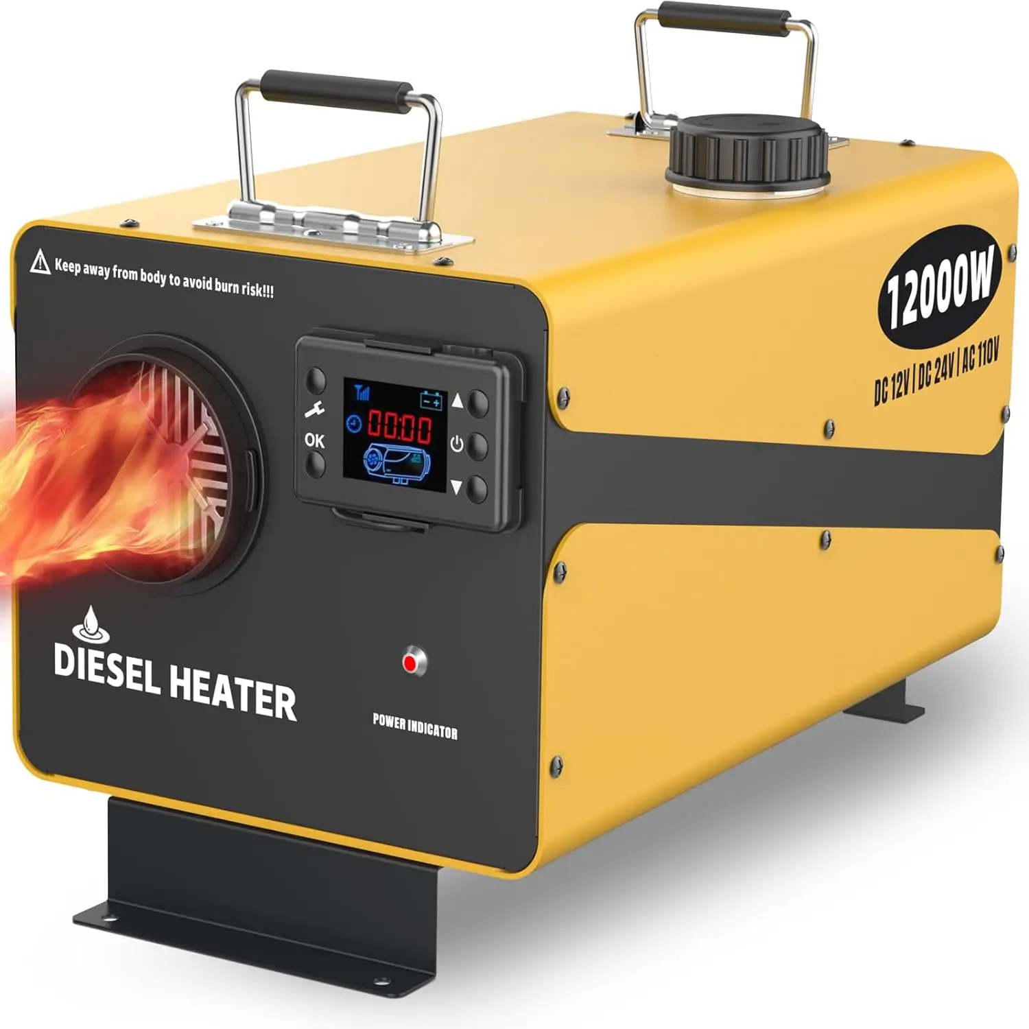 12000W Heater, 110V/24V/12V, Professional Parking Heater, Remote Control, LCD Display