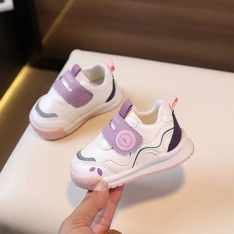 Step in Baby Walking Shoes for 0-2 Years Spring Autumn Casual Slip on With Cartoon Soft Leather Upper Anti Slip Functional Shoes