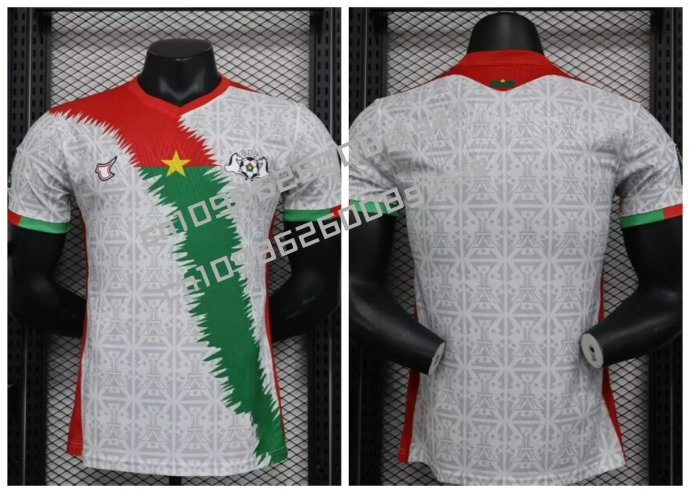 

New Cool 3D-printed Retro T-shirt Burkina Faso Africa 2025 Away Kit - Player Edition - Fan Edition Kit Moto