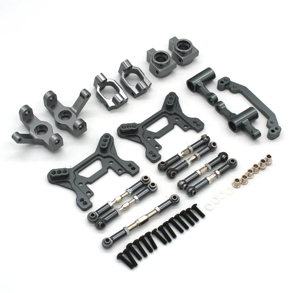 Metal Upgrades Parts Kit Steering Blocks Link Rod Steering Components Set for Wltoys 104072 1/10 RC Car Accessories,3