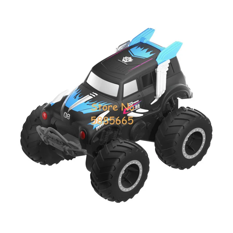 4WD Off Road Water Land Amphibious Stunt Remote Control Car 2.4G Big Wheel 360° Rotate Dual Side Driving RC Car Truck Kids Toy