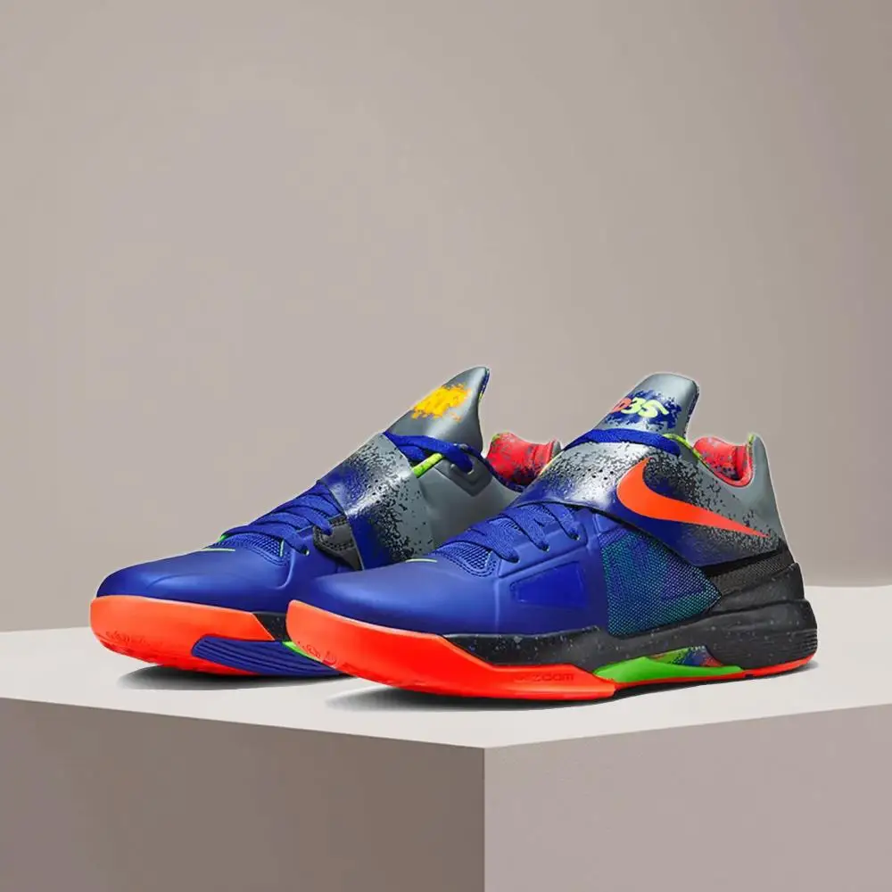 Nike KD 4 Retro Low-Top Basketball Shoes - Slip-Resistant & Durable Vintage Style Unisex FQ8180-400