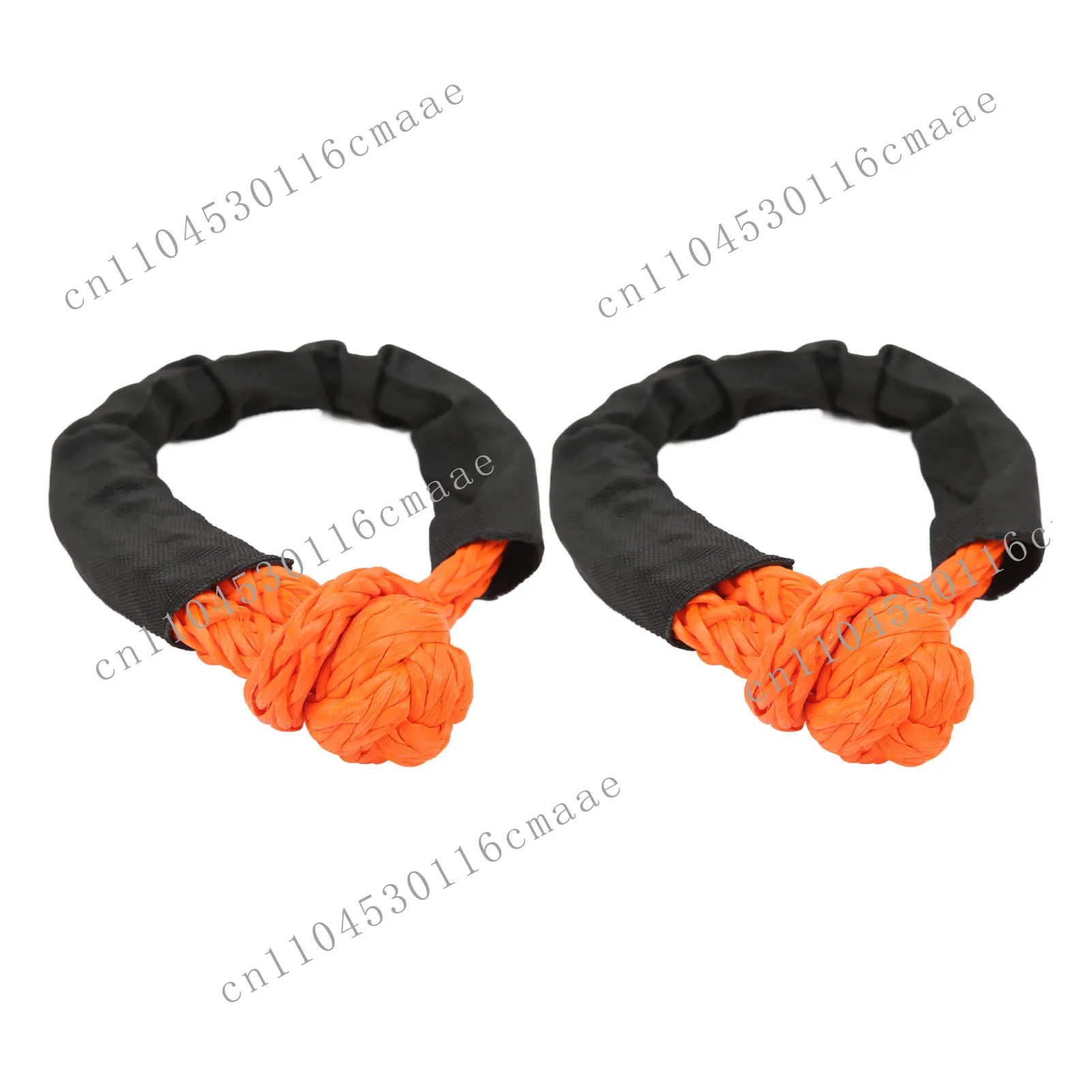 New 8mm Soft Shackle Recovery Rope Orange Portable Lightweight