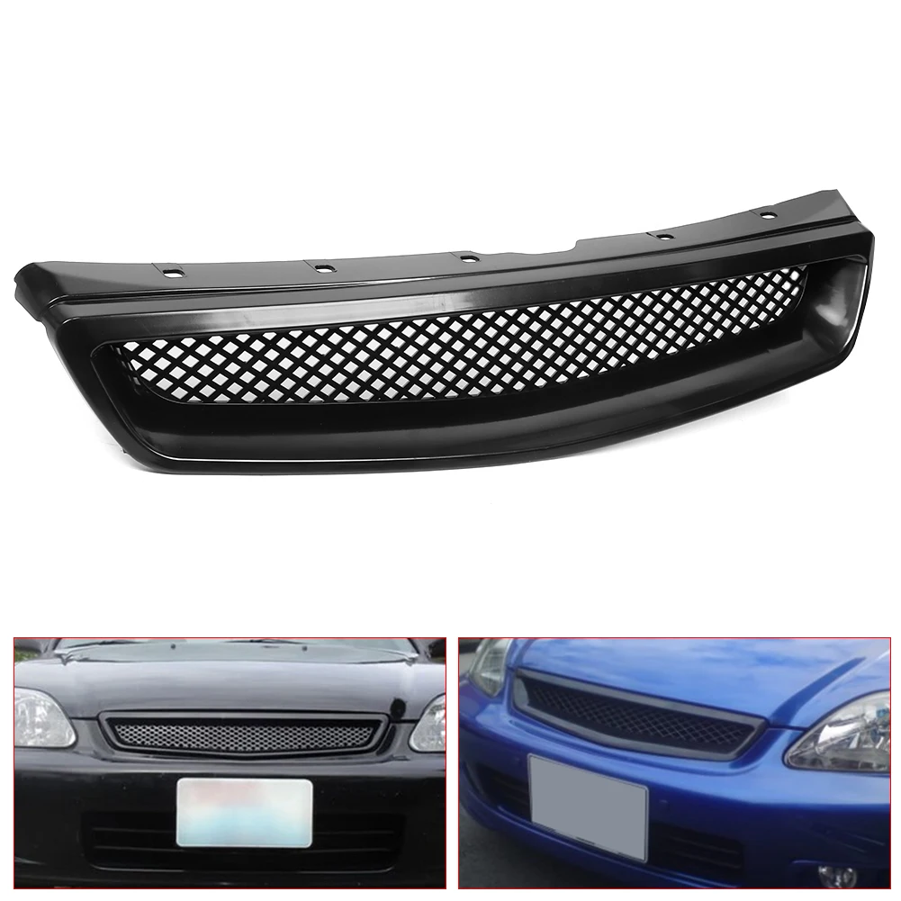 Car Front Hood Grill Grille EK JDM Type-R Style For Honda Civic 1999 ‑ 2000