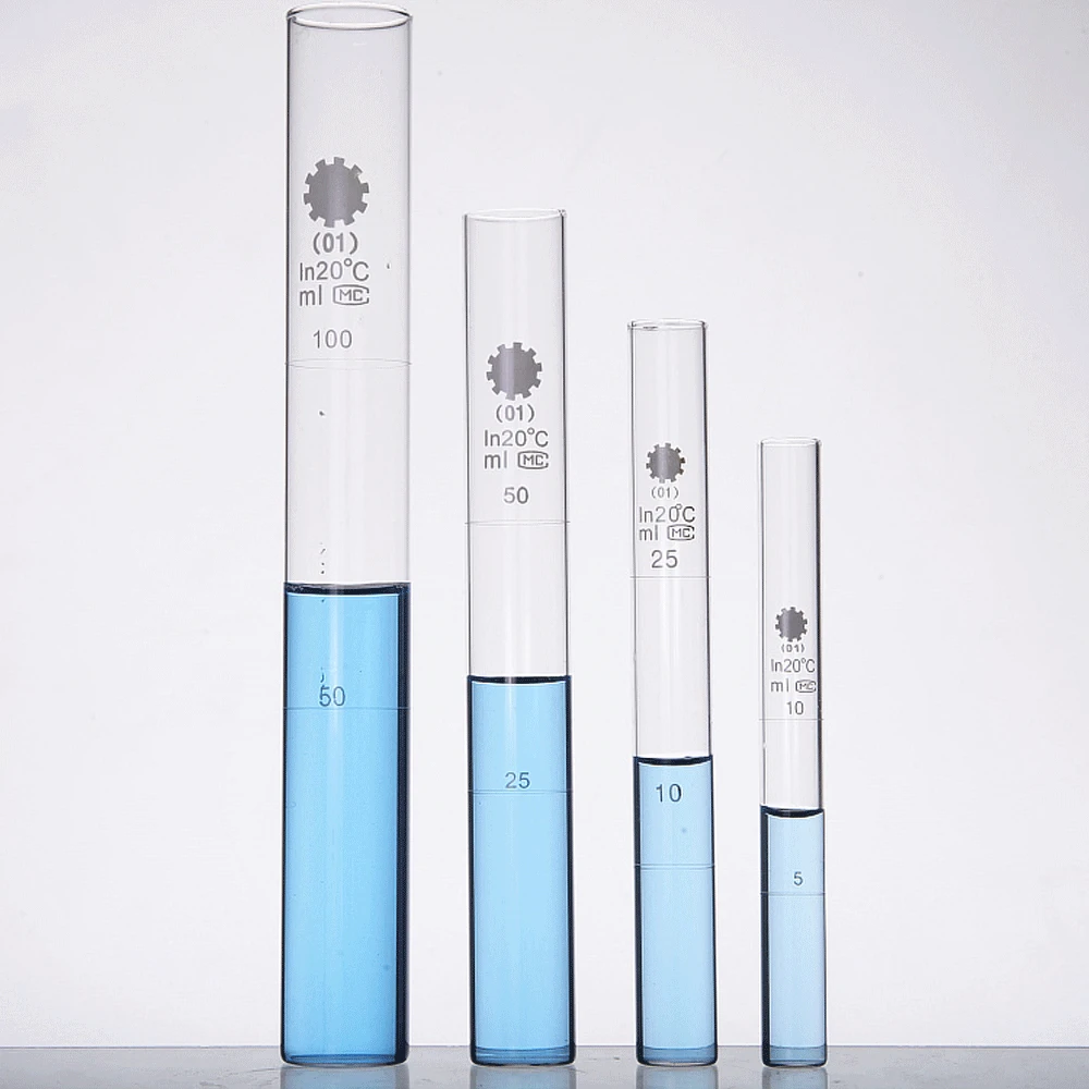 10 25 50 100ml Clear Graduated Colorimetric Tube Labrotary Glassware Chemical Experiment