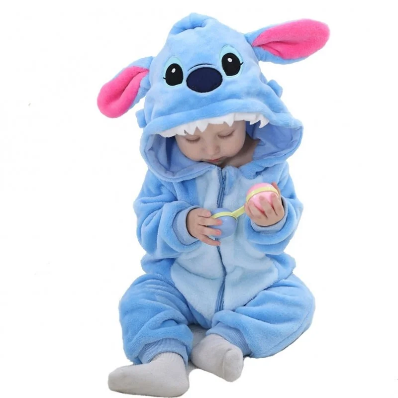 Flannel Onesie For Baby Cosplay Costume Halloween Kigurumi Infant Full Body Pijama Character Outfit Christmas One-Piece Pajamas