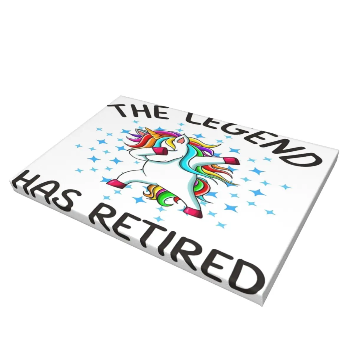 High Quality Art Canvas Painting Print The Legend Has Retired, Funny Gifts For Awesome People Who Like Dabbing Unicorns