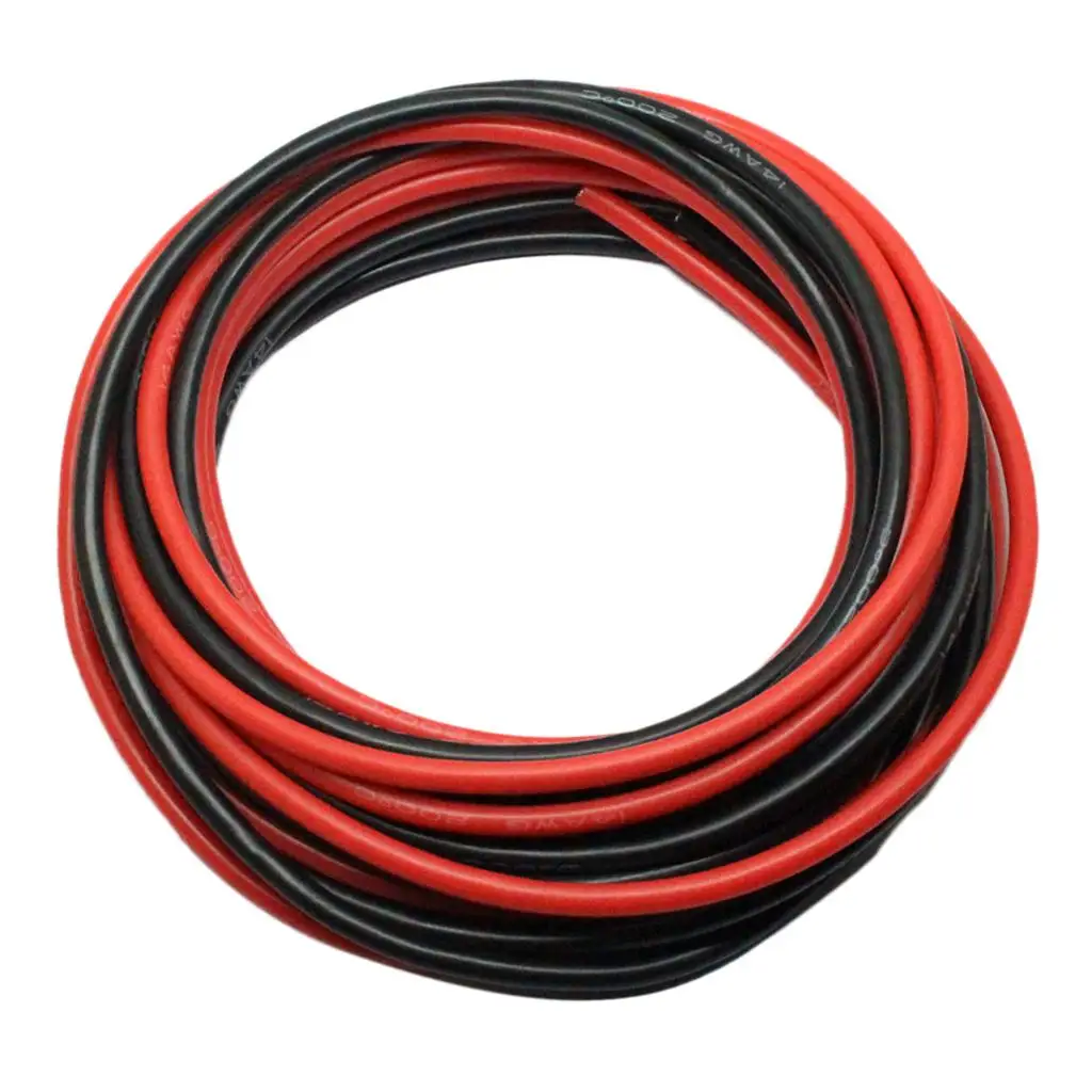 Cabo de Silicone, 14AWG, Super Flexível, Resistente a Alta Temperatura, 2 Rolos