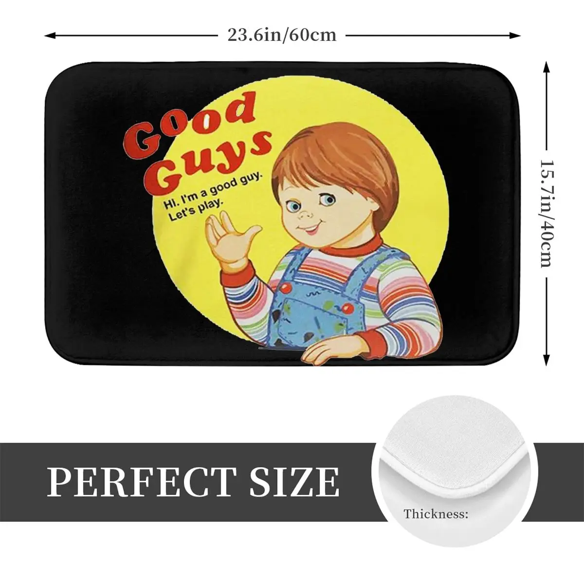 Good Guys Child's Play Chucky Doll Non-slip Doormat Floor Mat Carpet Rug for Kitchen Entrance Home Bedroom Footpad Mats