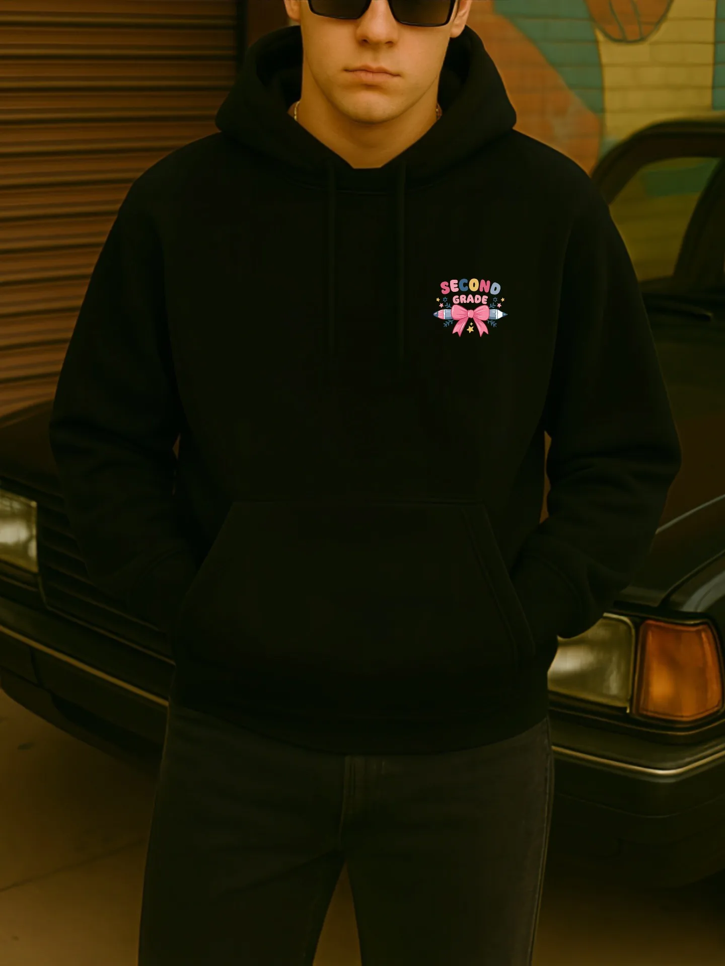 هوديي برسومات جرافيك للرجال، طباعة جمجمة، نمط ملابس الشارع، مبطن بالصوف، للارتداء اليومي، للشباب