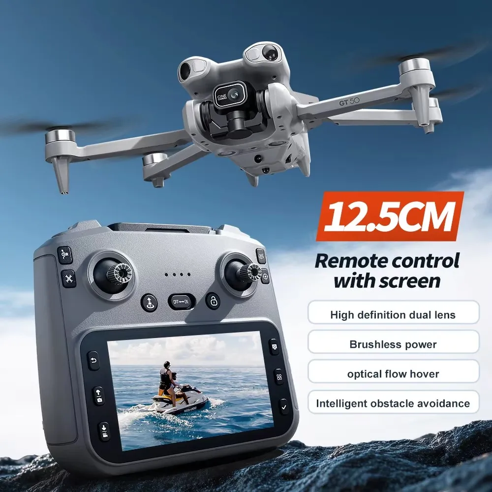 

4.3" Screen Brushless 4K Dual Cameras Professional Aerial Photography Quadcopter Toys Gift 2026 NEW Hot Sale GT50PRO Drone