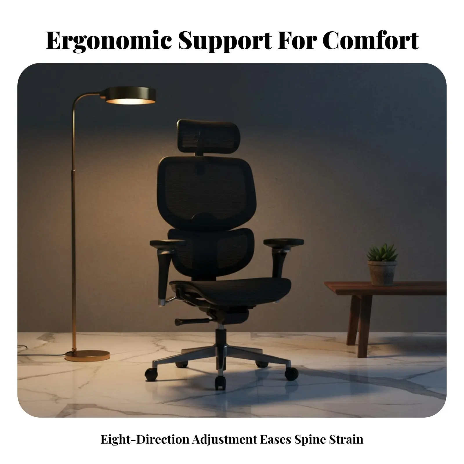 

Adjustable Ergonomic Chair 360-Degree rotate Computer Seat Lumbar Support Reclining Function for Adults, Students, Gaming Setup