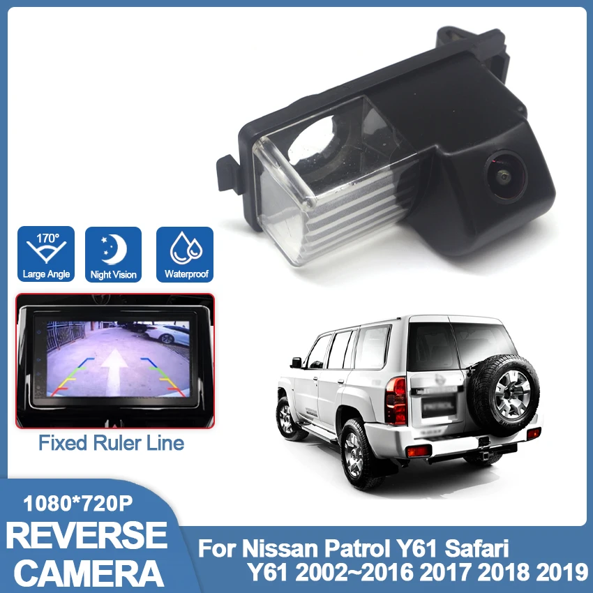 Rear View Camera For Nissan Patrol Y61 Safari Y61 2002~2016 2017 2018 2019 HD CCD Night Vision Reverse Backup Parking Camera