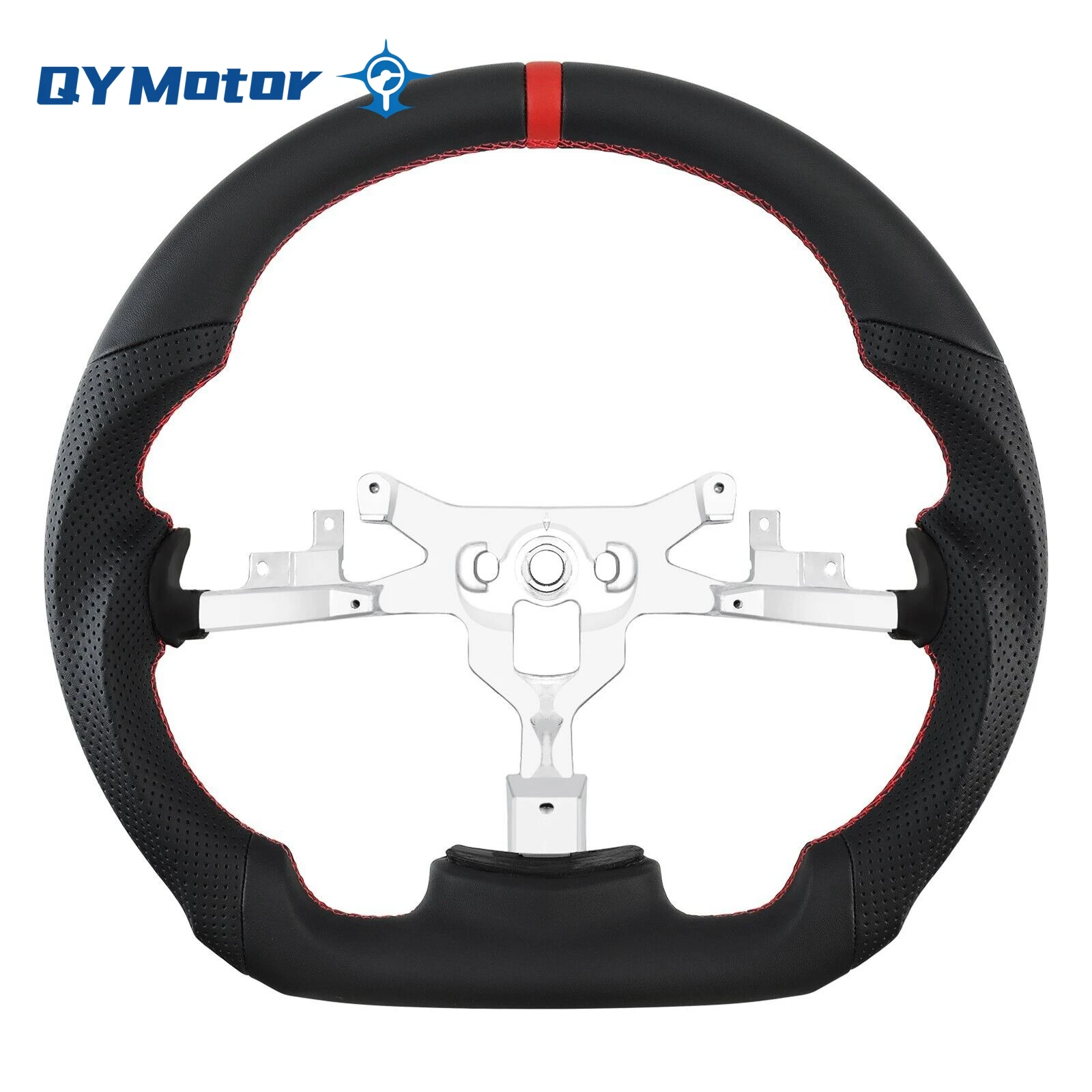Perforated Leather Steering Wheel For Chevrolet Corvette C6 Z06 ZR1 2006-2013 Racing Sport Wheel Red