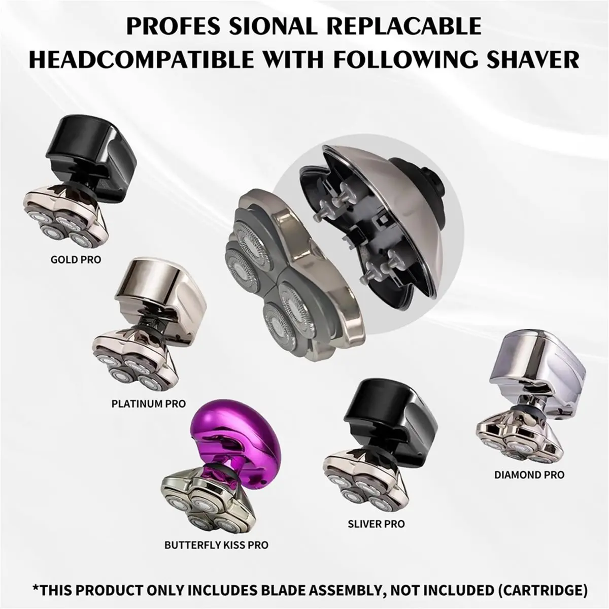 ABKB Professional Replacement Head for Skull Gold PRO / Silver PRO / PRO / Butterfly Kiss PRO Spare Parts