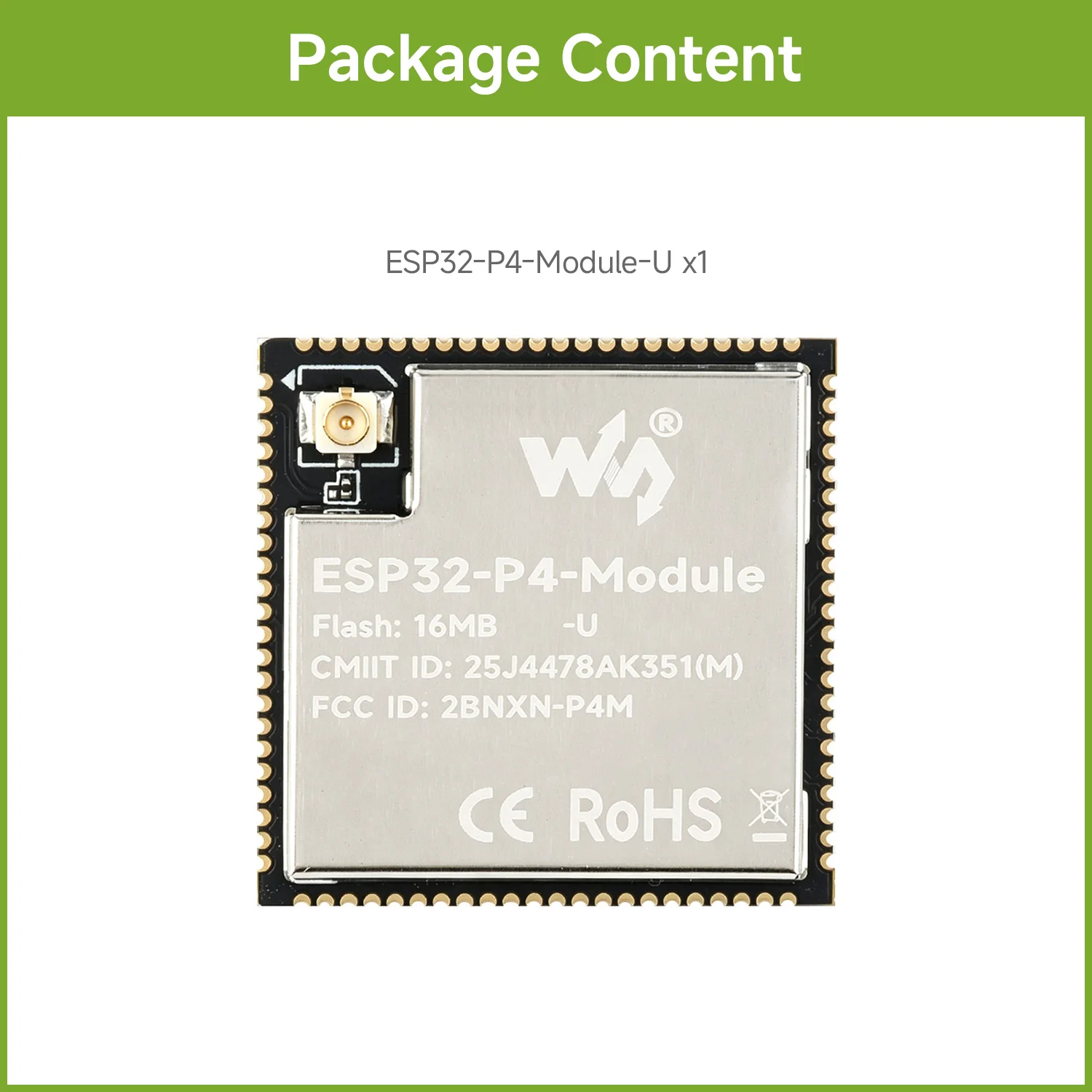 Variant: ESP32-P4-Module-U
