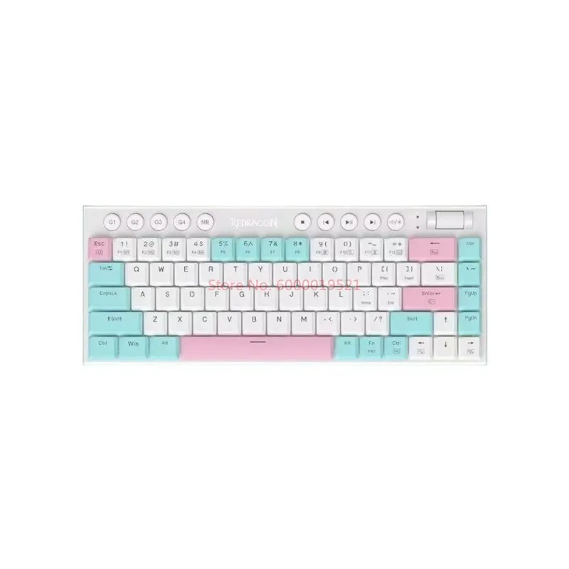 Imagem -05 - Teclado Mecânico com Fio sem Fio Thri-modos Abs Misto Pbt Cor Dupla Injeção Teclas Moldadas Eixo Personalizado Redragon-k609