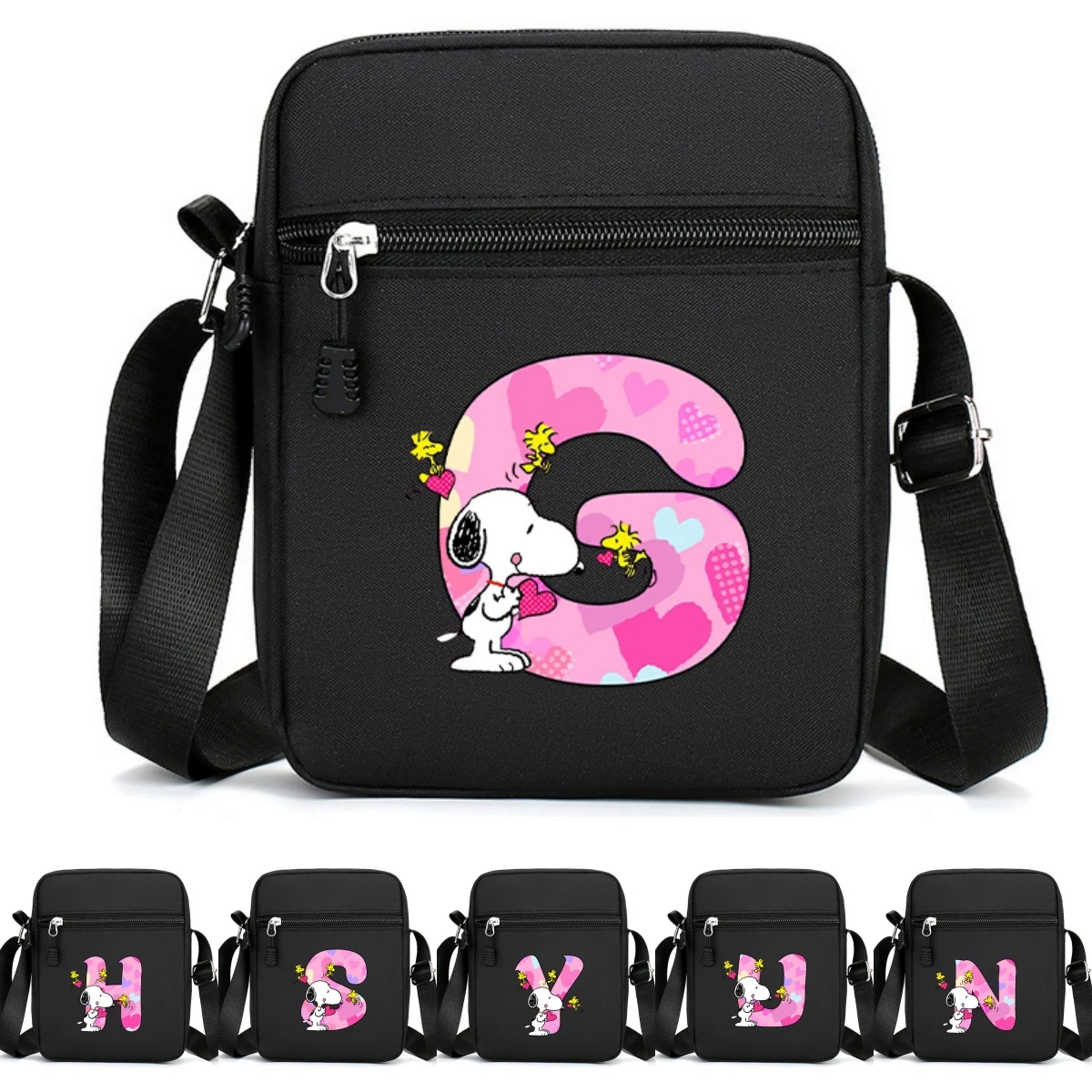 

Anime Fashion Snoopy A-Z Letters Crossbody Bags Cartoon Phone Wallet Girls Daily Travel Outdoor Shoulder Bag Pouch for Commuting