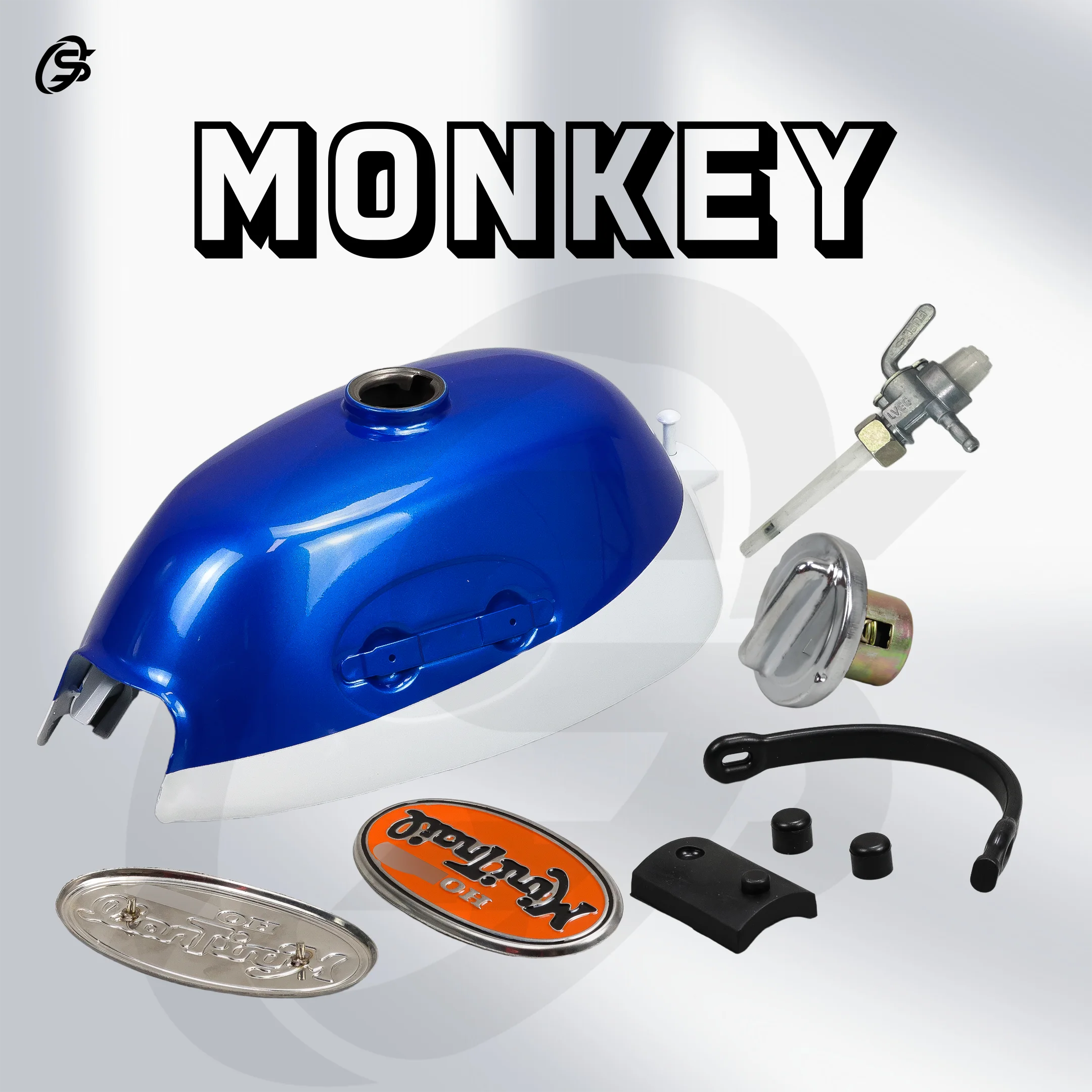 Z50 K2 White Blue Fuel Tank Kit Monkey Petrol Tank Set Z50 Parts Motorcycles Accessoriees