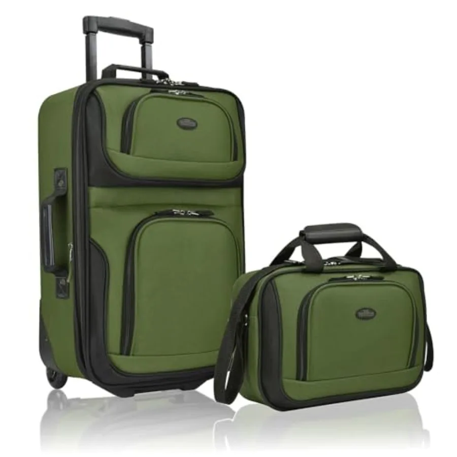 

Rio Lightweight Softside Rolling Carry-on Suitcase, 2-Wheel Set