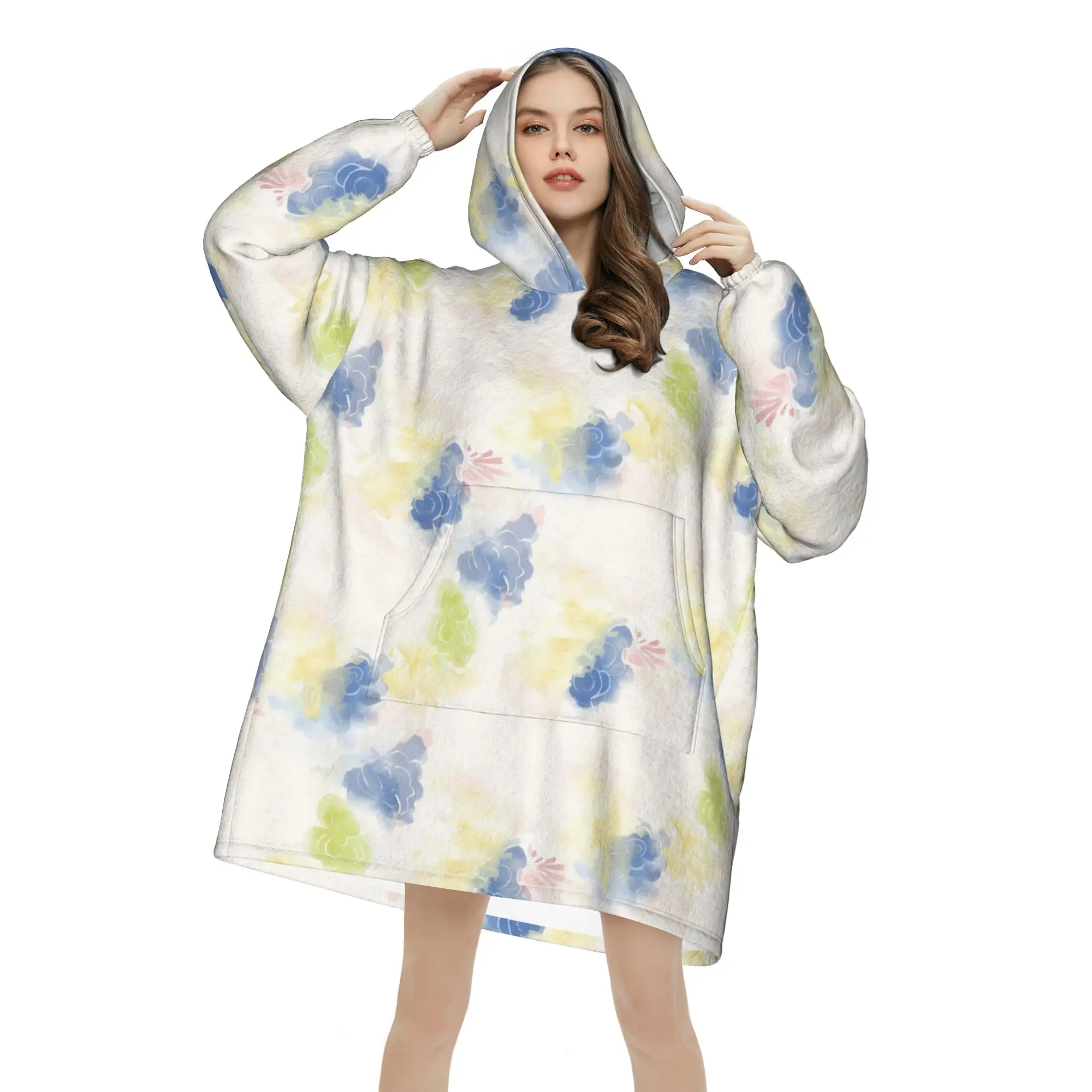 

Худи оверсайз из плюша 320 г, свободная повседневная домашняя одежда, индивидуальный стиль, китайский стиль, качественная жизнь, одежда оверсайз