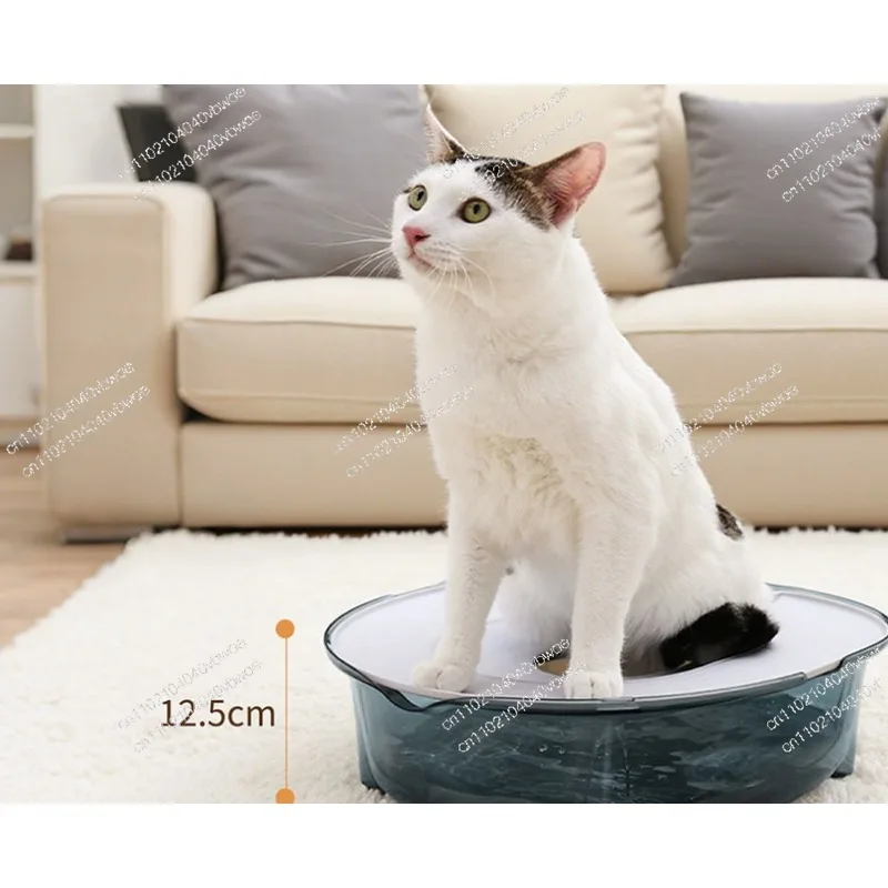 

2PCSPortable Cat Toilet Trainer, Flushable Anti-Splash Litter Box with Odor Control, Large Size Thickened Pet Potty for Travel