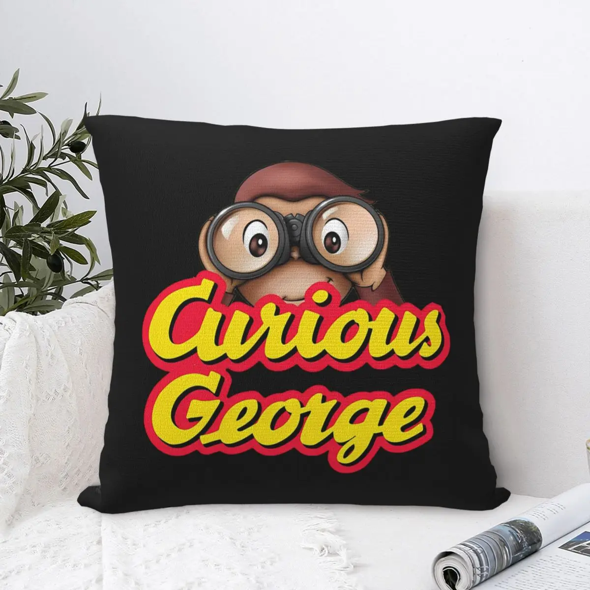 جورج القرد الغريب ساحة المخدة غطاء الوسادة كيس وسادة رمي غطاء وسادة للمنزل أريكة غرفة المعيشة