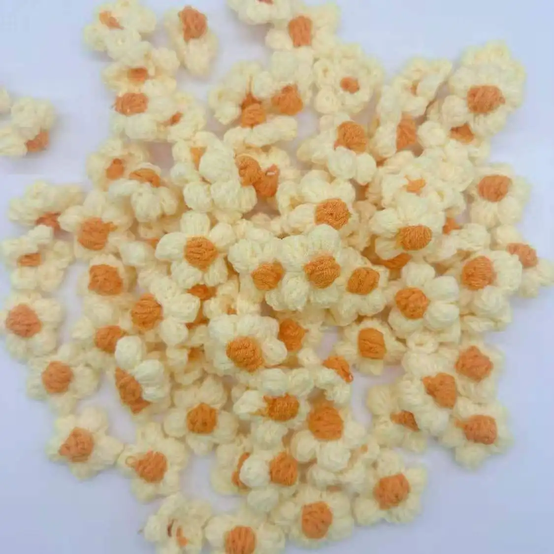 10Pcs Wolle Blume Aufkleber Für DIY Kleidung Hut Schuhe Handwerk Nähen Liefert Patches Headwear Haar Clips Decor Zubehör